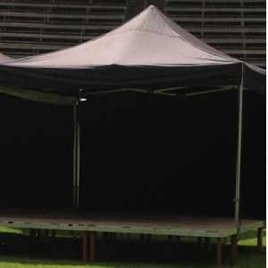 1209 Zij wandzeil zwart voor pop-up afdak 4 meter