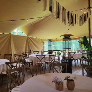 1476 Tafelkleed rond 240cm mild sand kleur