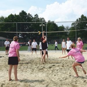 2456 Volleybal installatie en veldafzetting