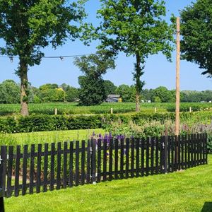 2551 Houten afzethekjes zwart 175cm 2551 Houten afzethekjes zwart 175cm
