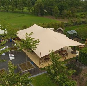 1603 Stretchtent 10 x 15 meter Zand