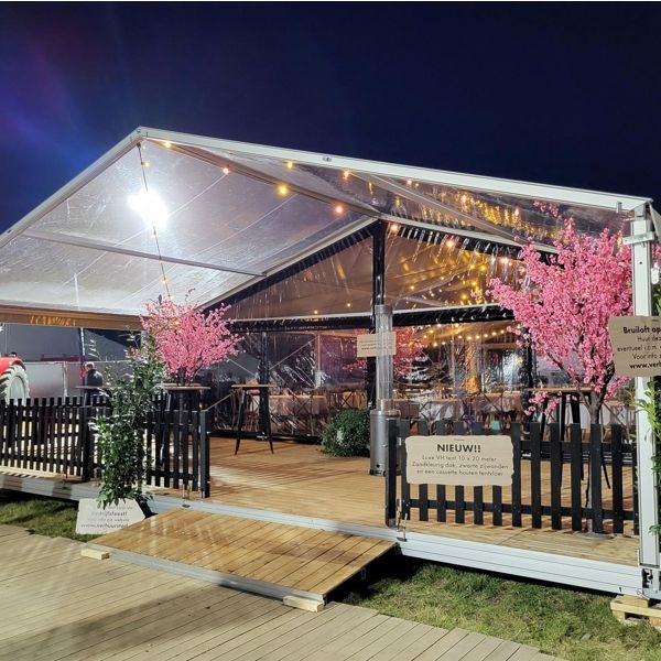 1230 Luxe VH Tent 10 x 20 meter zandkleur / zwart
