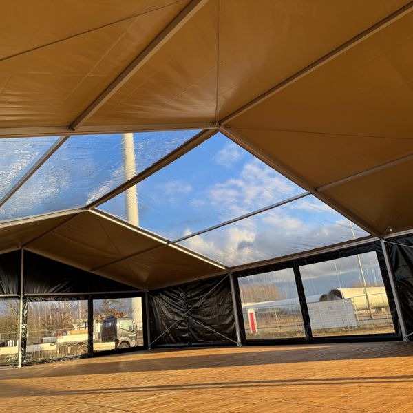 1230 Luxe VH Tent 10 x 20 meter zandkleur / zwart