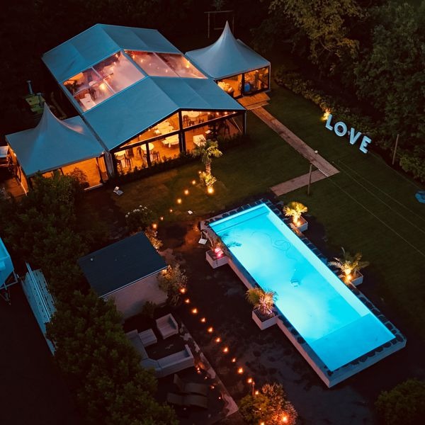 1230 Luxe VH Tent 10 x 20 meter zandkleur / zwart